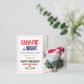 Stille Nacht Weihnachtsfeiertag Foto Postkarte (Stehend Vorderseite)