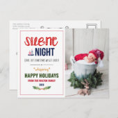 Stille Nacht Weihnachtsfeiertag Foto Postkarte (Vorne/Hinten)