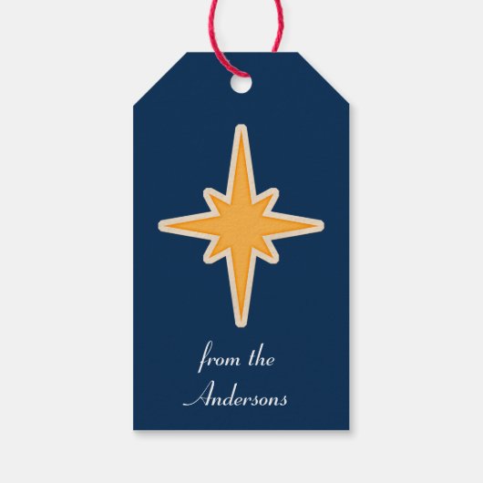 Stille Nacht Weihnachtsgel Geschenkanhänger (Rückseite)