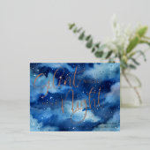 Stille Nacht Weihnachtskarte Folien Feiertagspostkarte (Stehend vorne)