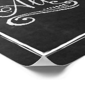 Stille Nacht Weihnachtskhalkboard Kunst Poster (Ecke)