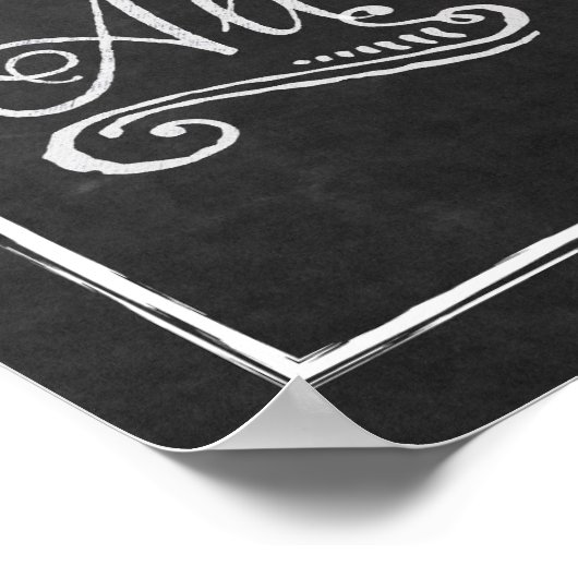 Stille Nacht Weihnachtskhalkboard Kunst Poster (Ecke)