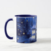 Stille Nacht. Weihnachtsmalerei Tasse (Links)