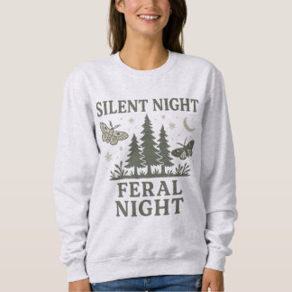 Stille Nacht Wilde Nacht Damen Weihnachtspullover Sweatshirt