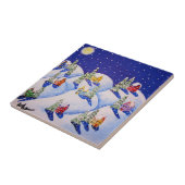 Stille Nacht Winter Folk Kunst Fliese (Seite)