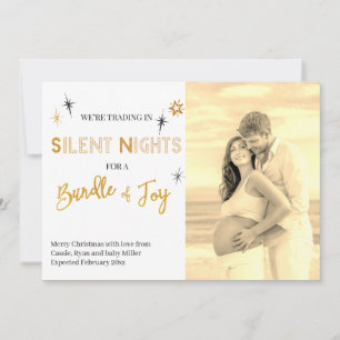 Stille Nächte Bundle of Joy Foto Schwangerschaft Ankündigung