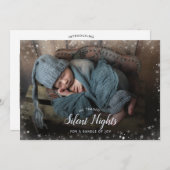 Stille Nächte für Bundle Joy Xmas 4 Fotos Urlaub Ankündigung (Vorne/Hinten)