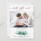 Stille Nächte für Zehn Mistle Toes Urlaub Geburt Ankündigung (Rückseite)