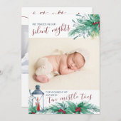 Stille Nächte für Zehn Mistle Toes Urlaub Geburt Ankündigung (Vorne/Hinten)