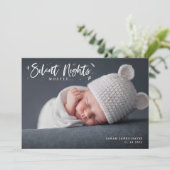 Stille Nächte Kinderlandschaft Foto Urlaub Geburt Ankündigung (Stehend Vorderseite)