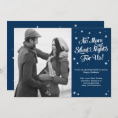 Stille Nächte Schwangerschaft Weihnachtsankündigun Feiertagskarte (Vorne/Hinten)