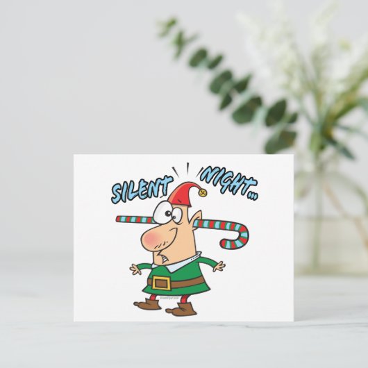 stille Nachtelfenohr mit Zuckerrohr gefüllter Spaß Postkarte (Stehend Vorderseite)