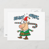 stille Nachtelfenohr mit Zuckerrohr gefüllter Spaß Postkarte (Vorne/Hinten)