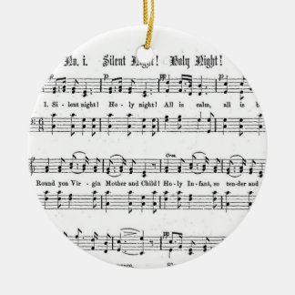 STILLE NACHTheiliges NACHTNotenen-WEIHNACHTSlied Keramikornament