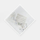 Stille Nachtmusik mit Ornamenten Serviette (Ecke)