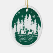 Stille Nachtschneeflocken mit Foto Keramik Ornament (Rechts)