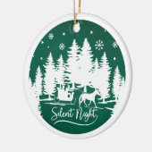 Stille Nachtschneeflocken mit Foto Keramik Ornament (Links)