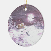 Stille Nachtweihnachtsverzierung Keramikornament (Links)