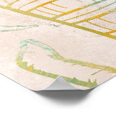 Stille neatral goldfarbene Elefantenspiritualität Poster (Ecke)