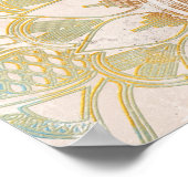 Stille neatral Ton Gold mandala spirituelle Wandku Poster (Ecke)