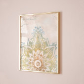 Stille neatral Ton Gold mandala spirituelle Wandku Poster
