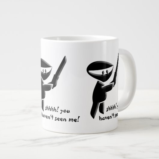 Stille Ninja-Mörder, bewaffnet und gefährlich Jumbo-Tasse (Vorderseite Rechts)