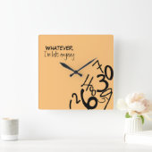 Stille Nummer Quadratische Wanduhr (Zuhause)