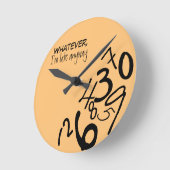 Stille Nummer Runde Wanduhr (Winkel)