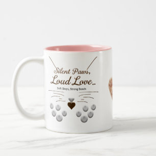 Stille Paws, laute Liebe - Luxus-Goldkatze Zweifarbige Tasse