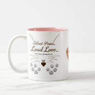 Stille Paws, laute Liebe - Luxus-Goldkatze Zweifarbige Tasse
