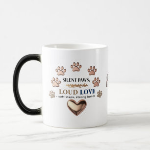 Stille Paws, laute Liebe - Rose Gold Paw Print Verwandlungstasse