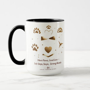 Stille Pfoten, laute Liebe - Goldene Katzenpfeife Tasse