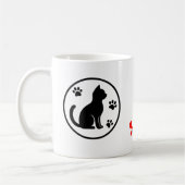 Stille Pfoten - Minimale Silhouette der Katze Kaffeetasse (Links)