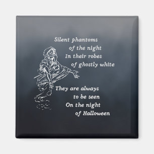 Stille Phantome der Nacht - Vintage Halloween Magnet