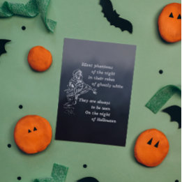 Stille Phantome der Nacht - Vintages Halloween Feiertagskarte
