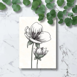 Stille Präsenz – Botanische Beileidskarte Karte