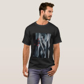 Stille Pulse Art Deco Frau Basic Dunkles T-Shirt (Vorne ganz)