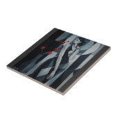 Stille Pulse Art Deco Frau Keramikfliese (Seite)