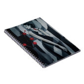 Stille Pulse Art Deco Frau Spiralblock Notizblock (Rechte Seite)