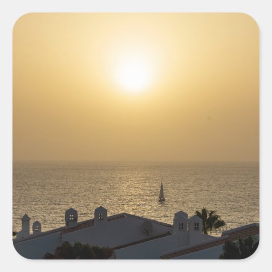 Stille Quadratischer Aufkleber (Vorderseite)