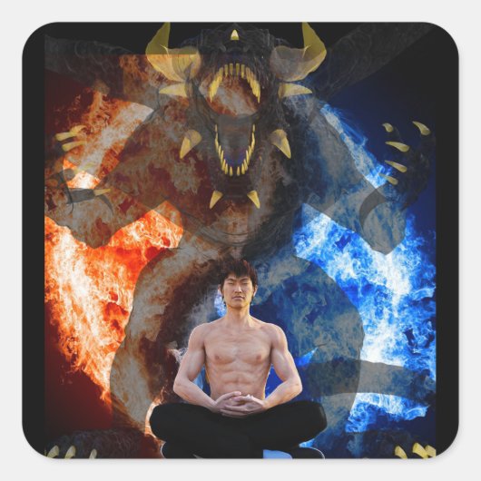 Stille Quadratischer Aufkleber (Vorderseite)