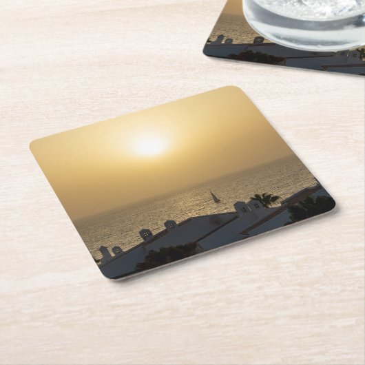 Stille Rechteckiger Pappuntersetzer (angewinkelt)