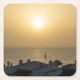 Stille Rechteckiger Pappuntersetzer