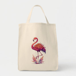Stille rosa Flamingo Stehend ruhig Tragetasche