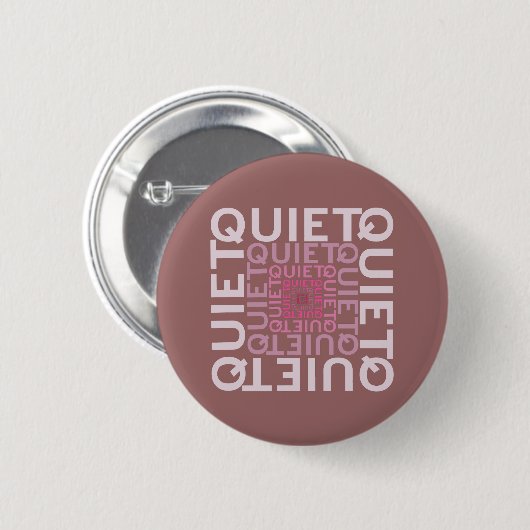 Stille rosa Word-Cloud Button (Vorne & Hinten)