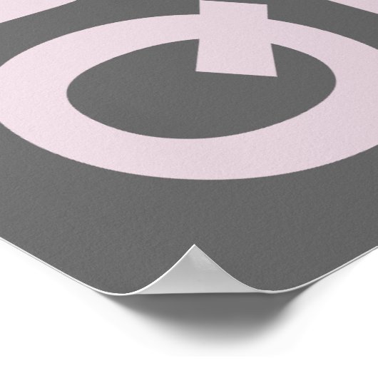 Stille rosa Word-Cloud Poster (Ecke)