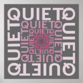 Stille rosa Word-Cloud Poster (Vorne)