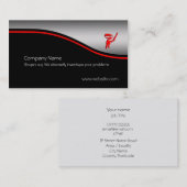 Stille rote Ninja-Attacke, roter Swoosh, Metal-Loo Visitenkarte (Vorne/Hinten)