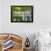 Stille schadet selten Inspiration Poster