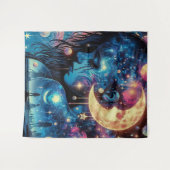 Stille Schlangen unter dem Mond Wandteppich (Vorderseite (Horizontal))